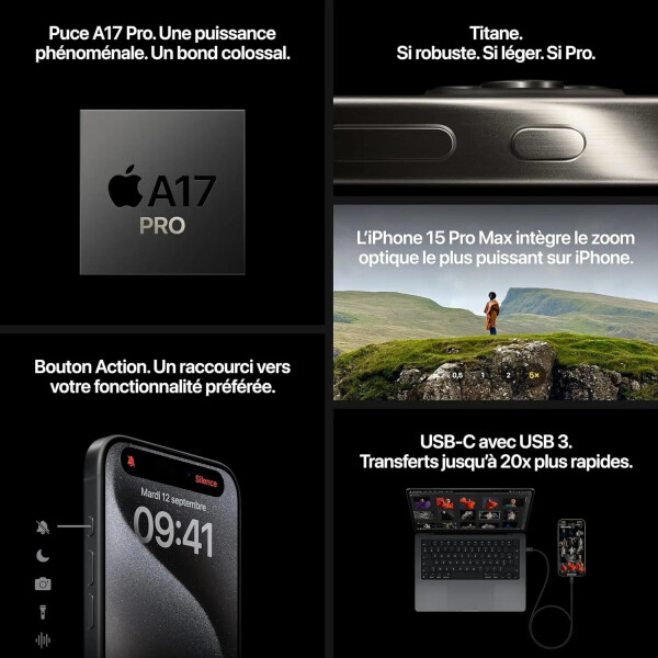 Apple iPhone 15 Pro 128GB Titan Natur, Bild 5