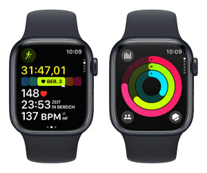 Apple Watch Series 9 GPS 41mm Aluminium Mitternacht Sportarmband Mitternacht  S/M ab 399,00 € (Februar 2024 Preise) | Preisvergleich bei | Apple Watch