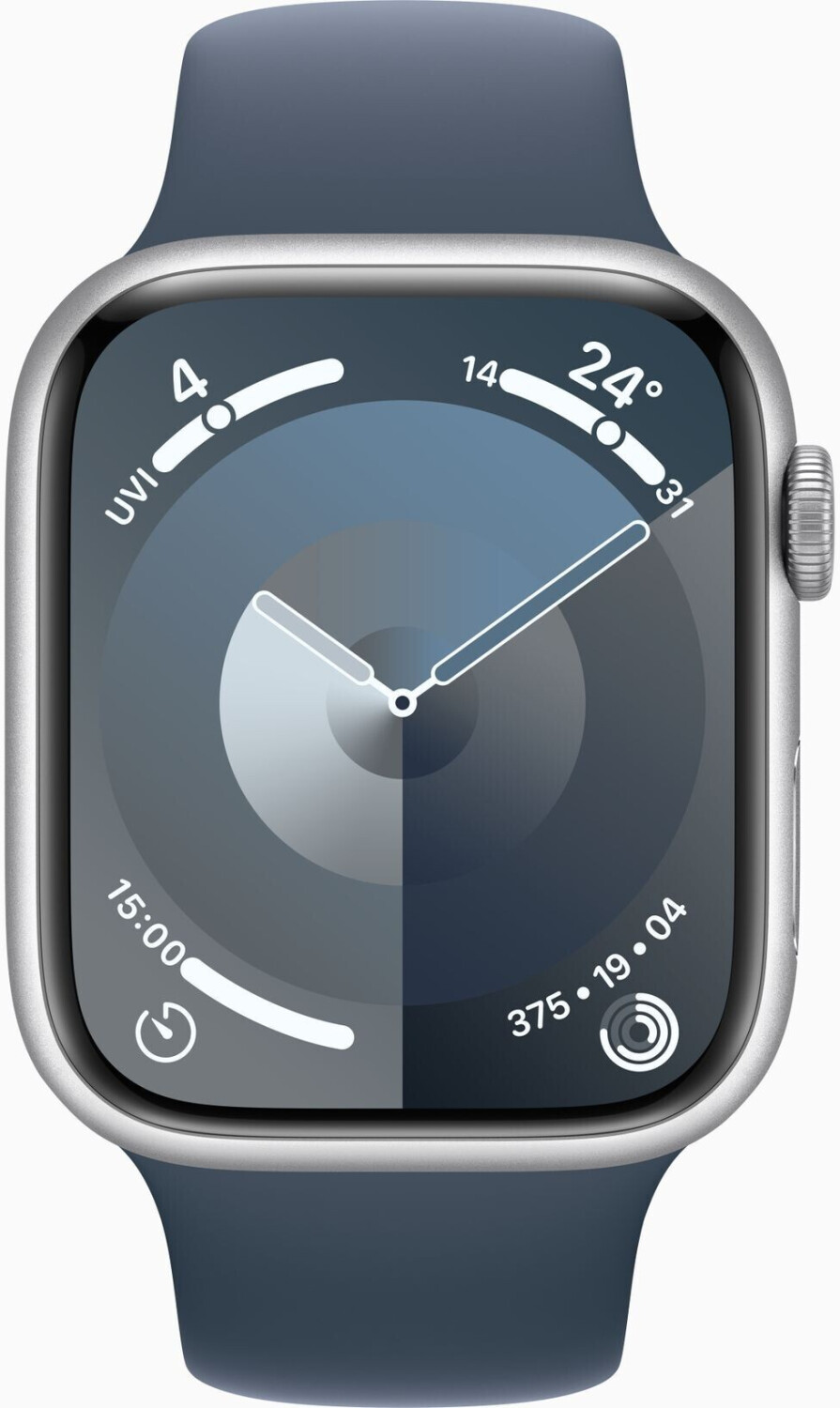 45mm Silber S/M GPS 9 Watch Sturmblau 429,00 Preisvergleich bei € ab Sportarmband Aluminium Series Apple |