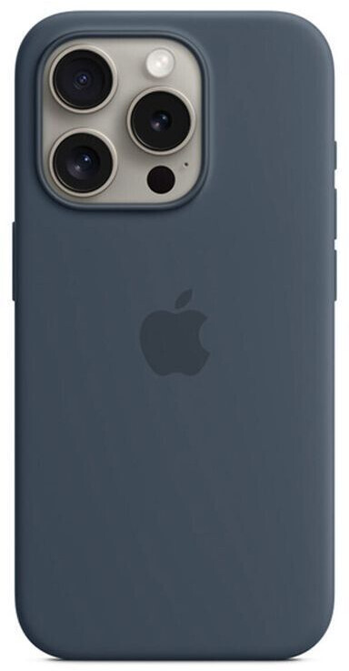 Apple Silicone Case with MagSafe (iPhone 15 Pro) Storm Blue