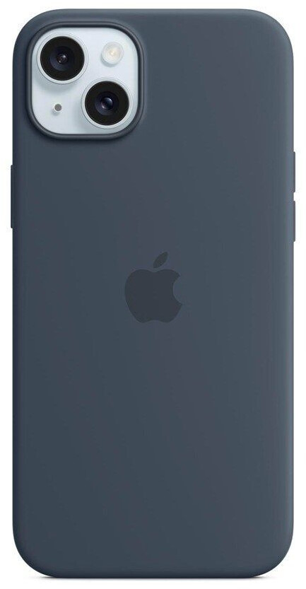 Apple Silicone Case with MagSafe (iPhone 15 Plus) Storm Blue