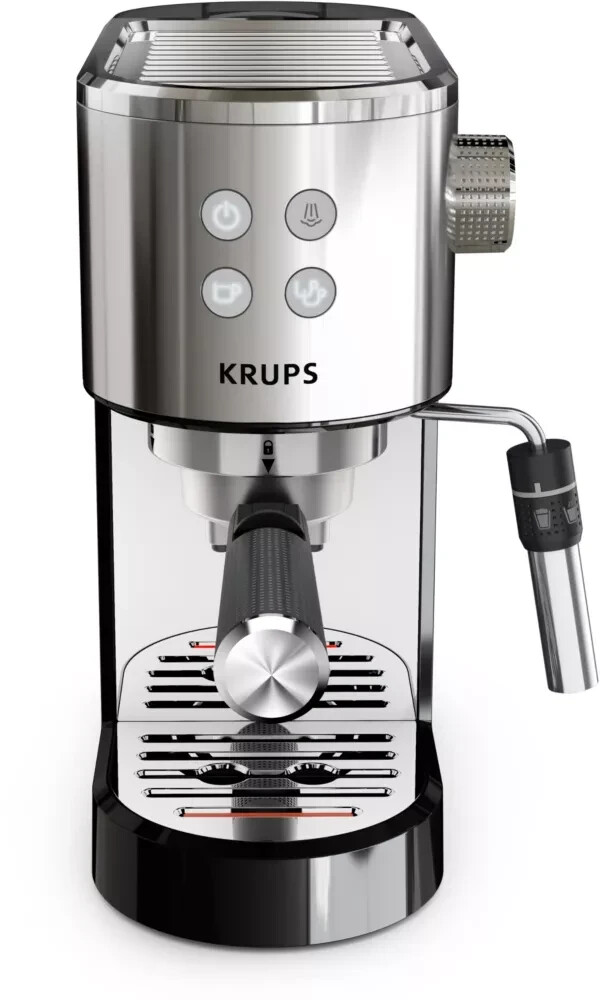 Comprar Cafetera espresso manual Krups XP444C con vaporizador de leche ·  Hipercor