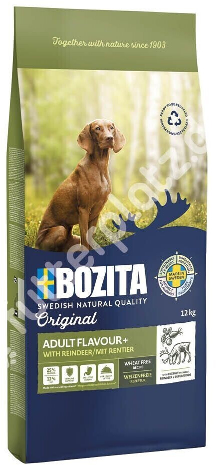 Bozita Original Adult Flavour Plus dog dry food with Reindeer 12kg