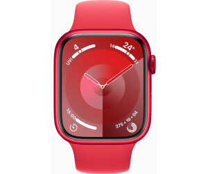 Apple Watch Séries 9 - Boîtier en aluminium rouge - bracelet sport rouge
