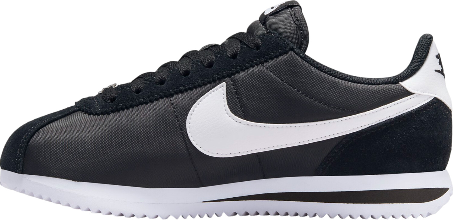 Black and white leather cortez sales