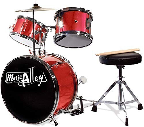 Music Alley 3-Piece Jr Drum Kit Red (DBJK02-MR)