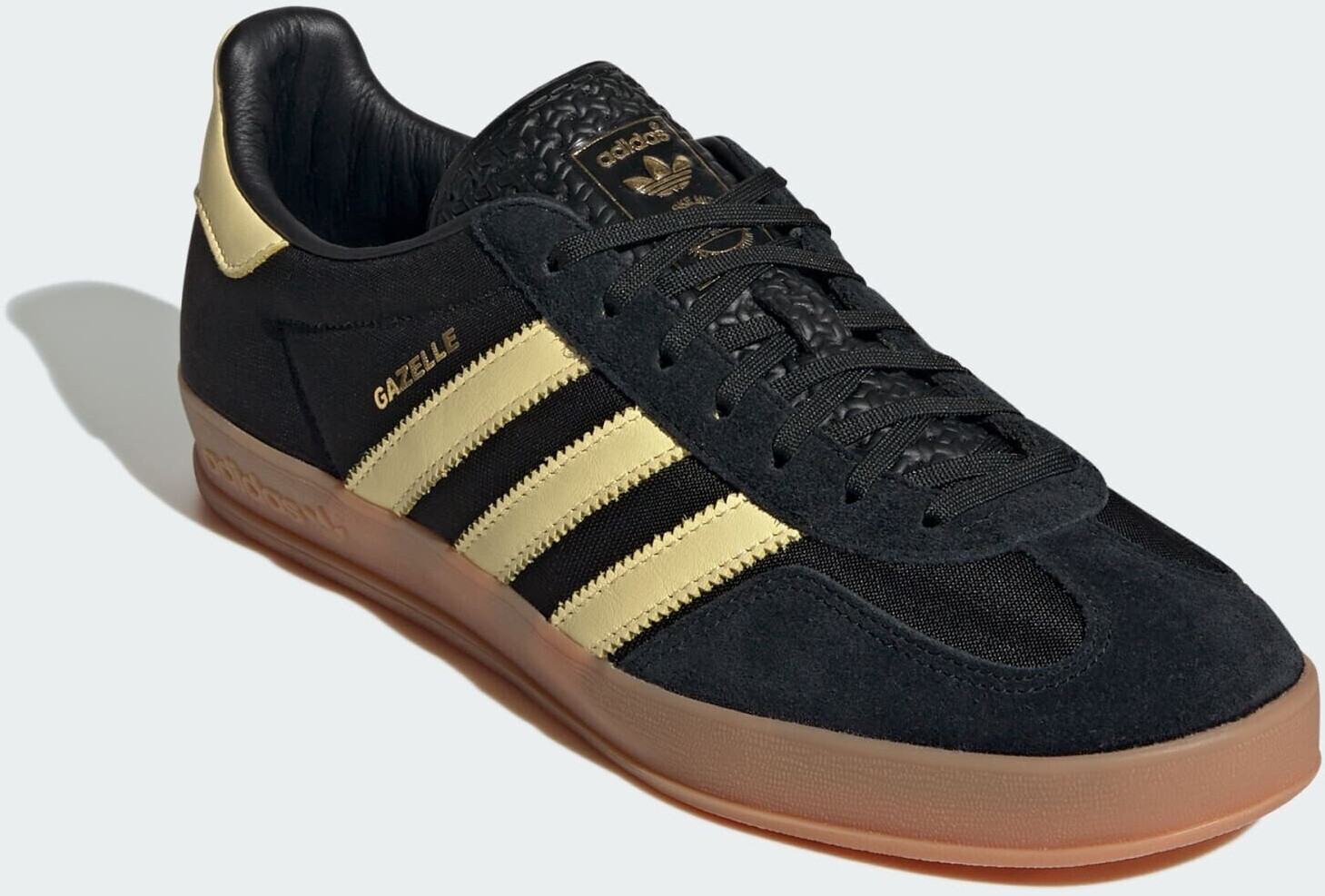 Adidas gazelle indoor black yellow deals