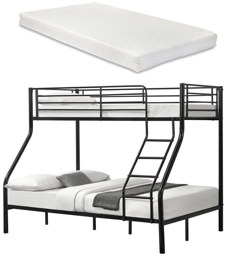 Neuhaus Sortland 90/140x200cm with Mattress Black
