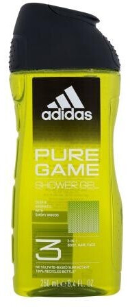 Photos - Shower Gel Adidas Pure Game  3-In-1  (250ml)