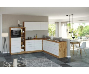 Held Möbel Winkelküche/L-Küche 240 cm - 270 cm Matt Weiß-Wotaneiche (ohne E- Geräte) ab 1.499,00 € | Preisvergleich bei | L-Küchen