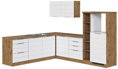 Held Möbel Winkelküche/L-Küche 240 cm - 270 cm Matt Weiß-Wotaneiche (ohne  E-Geräte) ab 1.499,00 € | Preisvergleich bei