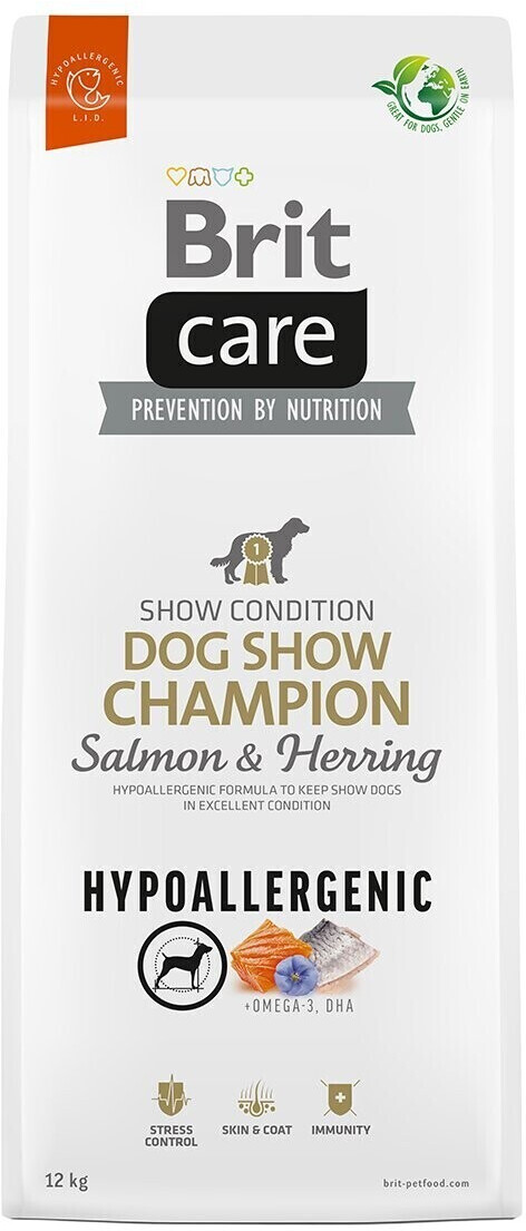 Brit Care Dog Show Champion Hypoallergenic dray food salmon & herring 12kg