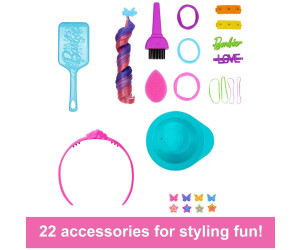 Barbie Doll Deluxe Styling Head with Color Reveal Accessories and