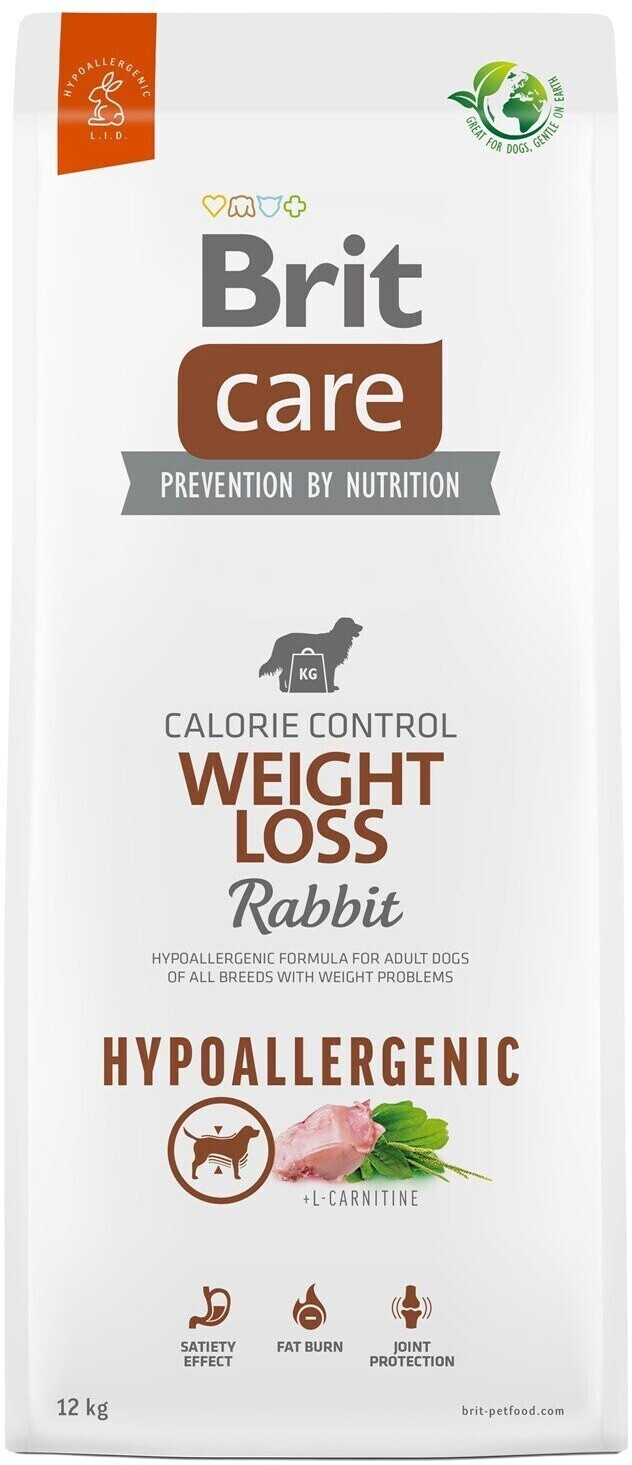 Brit Care Weight Loss Hypoallergenic Dog dray food Rabbit 12kg