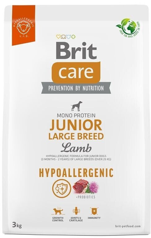Brit Care Dog Hypoallergenic Junior Large Breed Lamb 3kg