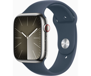 Apple Watch Series 9 4G 45mm Edelstahl Silber Sportarmband Sturmblau M/L ab  699,99 € | Preisvergleich bei | Apple Watch