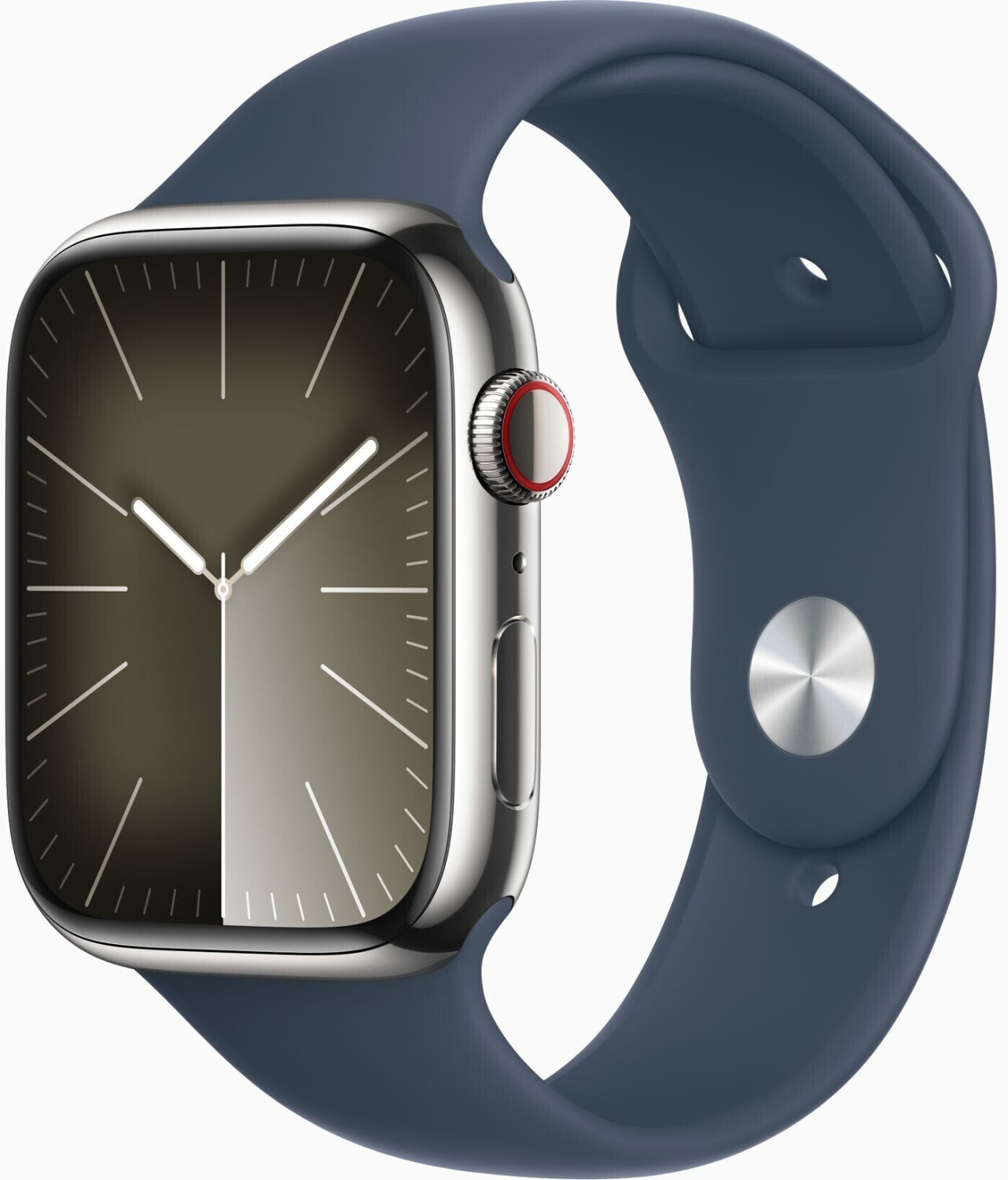 Apple Watch Series 9 4G 45mm Edelstahl Silber Sportarmband Sturmblau M/L ab  699,99 € | Preisvergleich bei