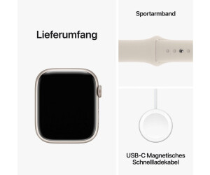Apple Watch Series 9 4G Aluminium Polarstern Sportarmband Preisvergleich € M/L bei 529,00 ab 45mm | Polarstern
