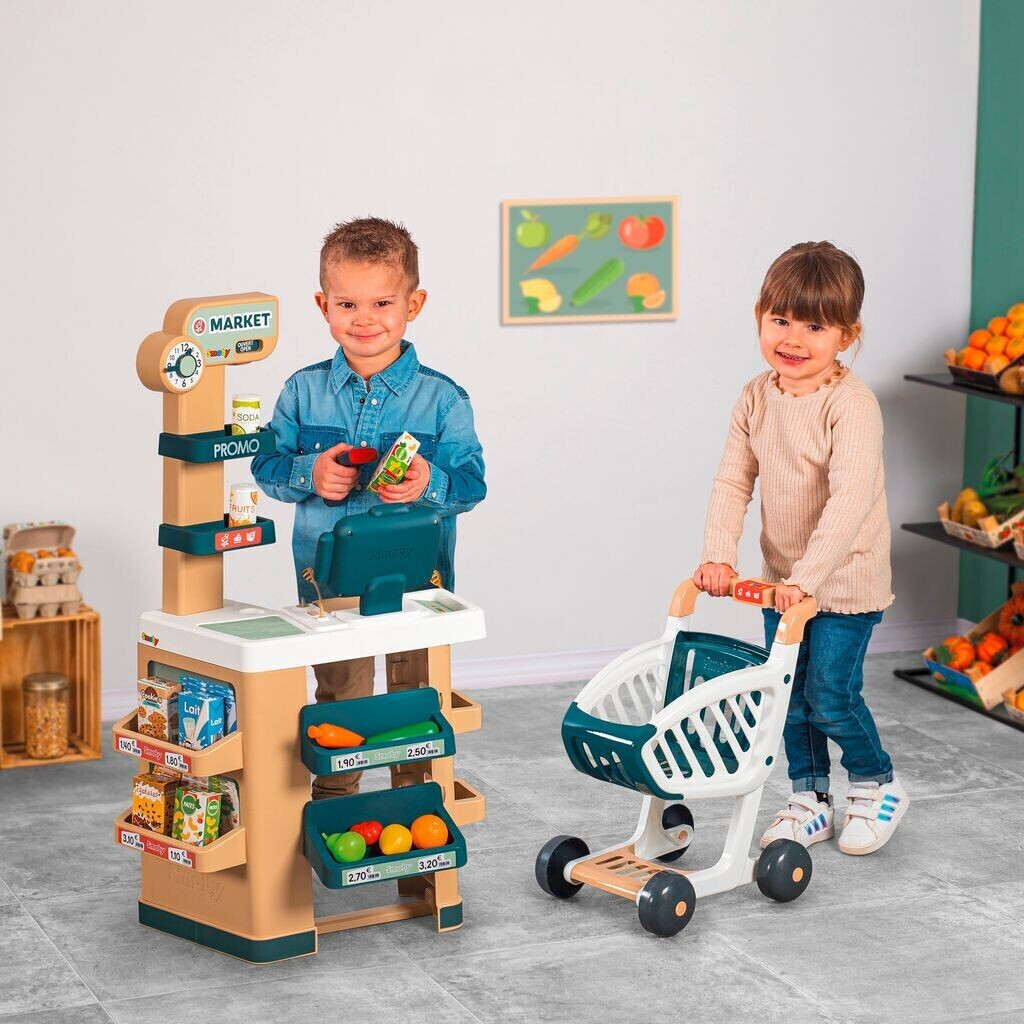 Smoby - Supermarket - Marchande pour Enfant - Chariot de Course