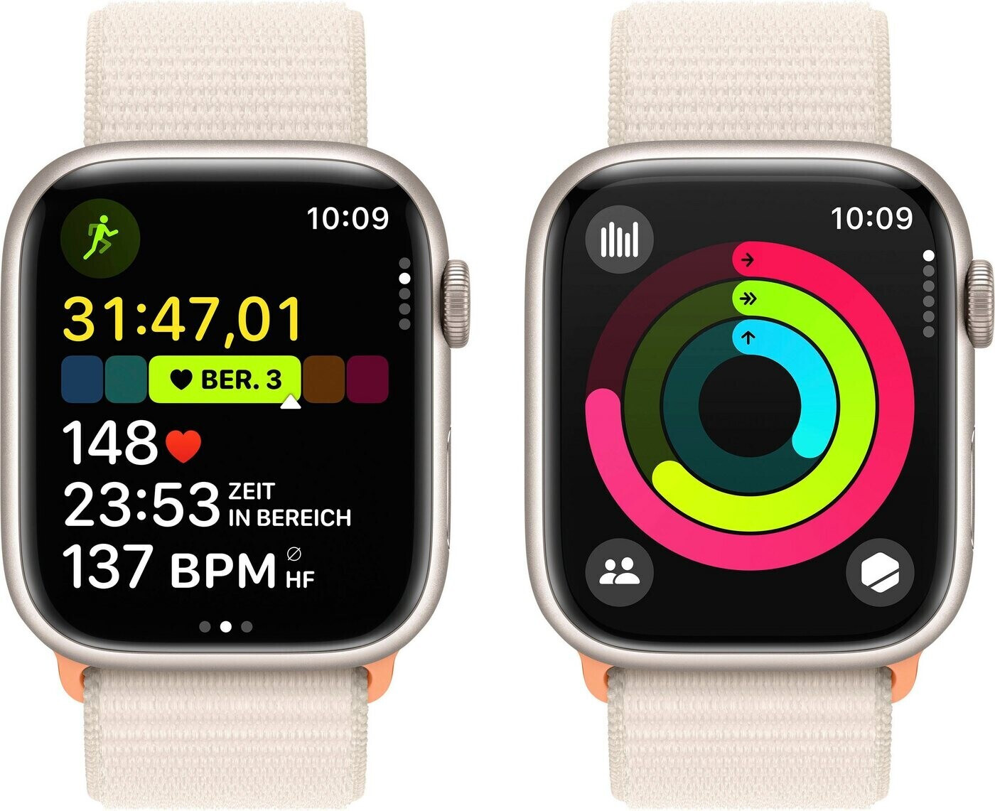 Apple Watch Series 9 GPS 45mm Aluminium Polarstern Sport Loop Polarstern ab  429,00 € | Preisvergleich bei