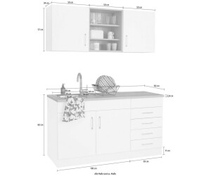 Held Möbel Mali Eiche/sonoma/weiß bei Preisvergleich 150x200x60 cm (ohne € Geräte) Komplettküchen-Sets E- 586,49 ab 