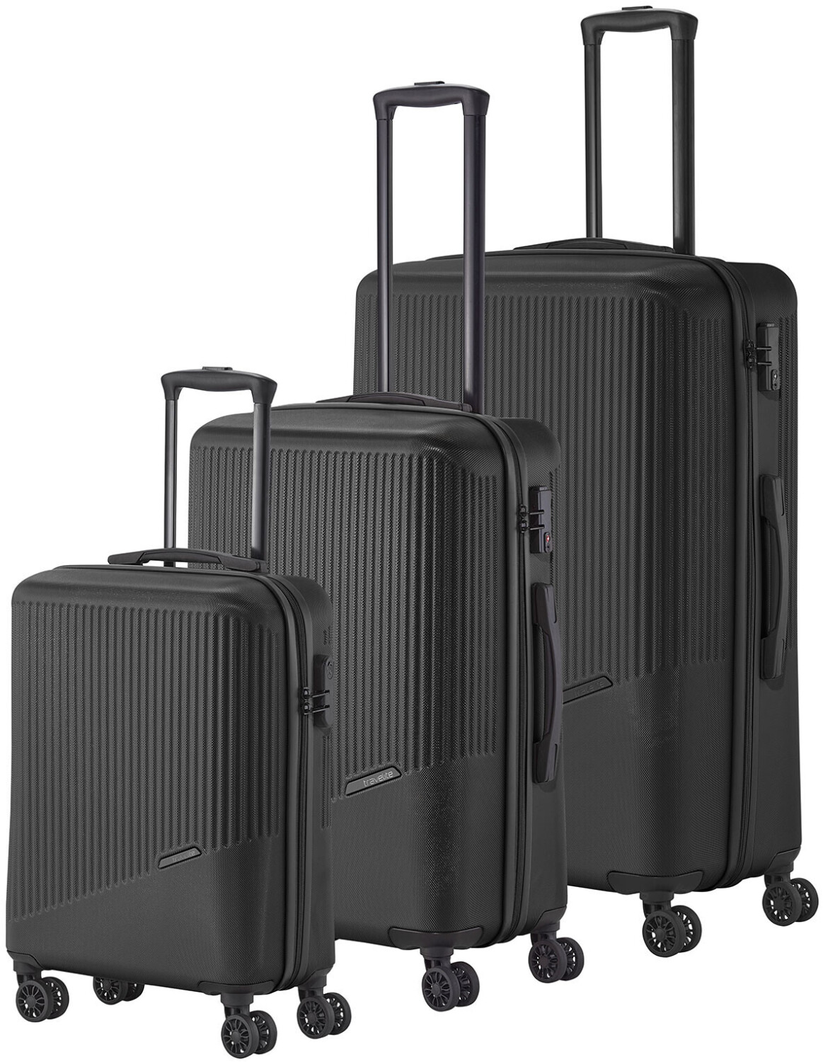 Travelite Bali 4 Wheel Trolley Set 55/67/77 cm black