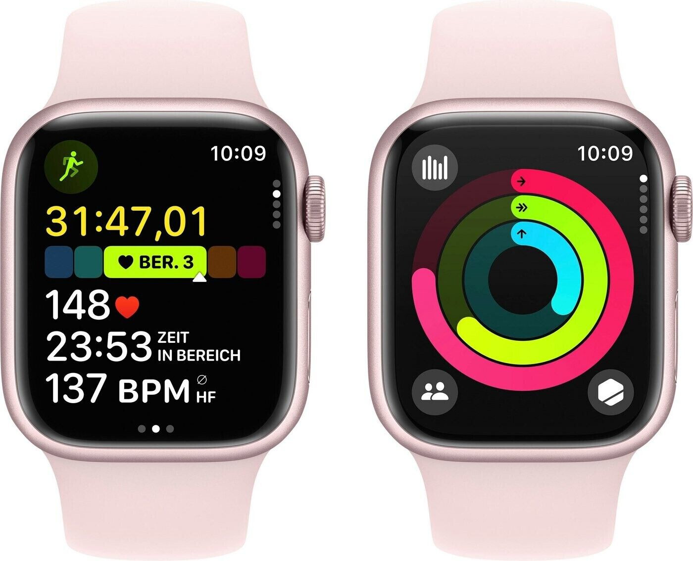 Apple Watch Series 9 4G 41mm Aluminium Rose Sportarmband Hellrosa M L ab 514 76 Preisvergleich bei idealo