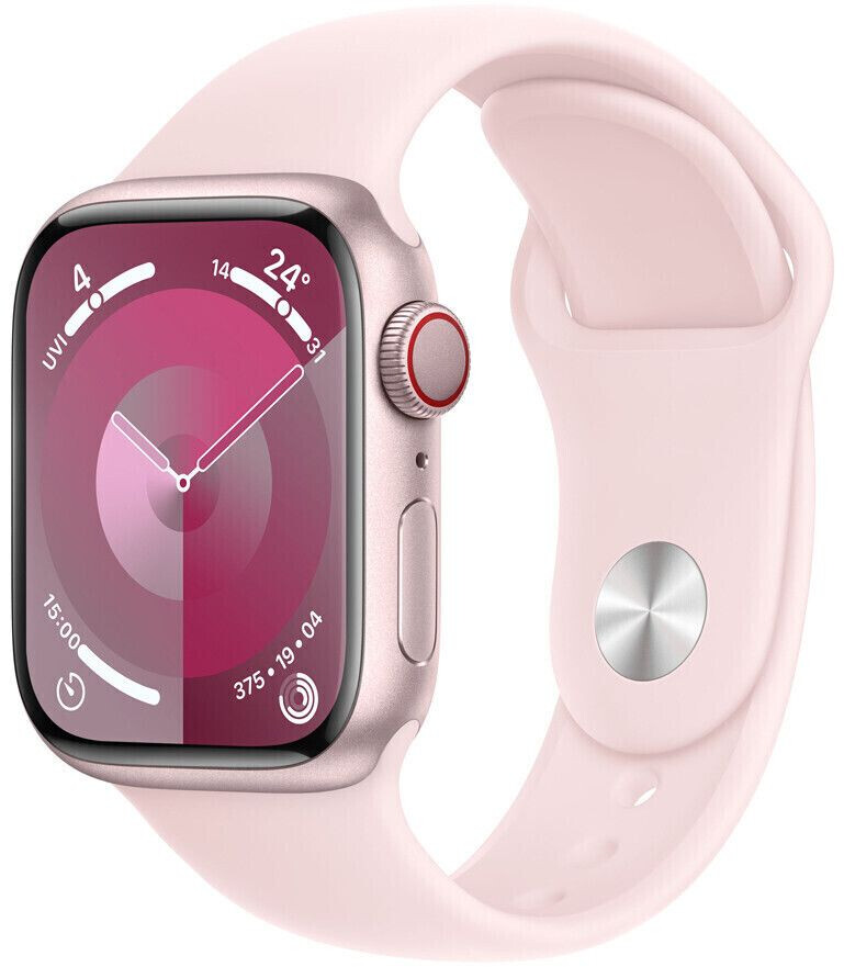 Apple Watch Series 9 4G 41mm Rose aluminium rose clair M/L