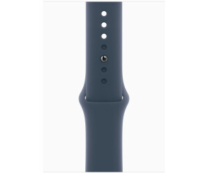 Pour Apple Watch Series 9, bracelet de montre en résine extensible de 45 mm  (océan bleu)