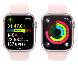 Apple Watch Series 9 4G 45 mm aluminio rosa correa deportiva rosa S M desde 479 00 Compara precios en idealo