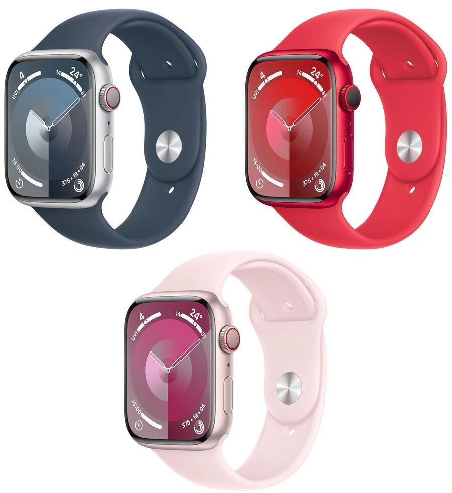 Apple Watch Series 9 4G 45 mm aluminio rosa correa deportiva rosa S M desde 479 00 Compara precios en idealo