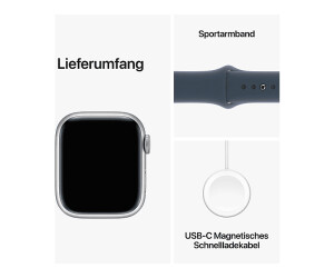 Apple Watch Series 9 GPS 41mm Aluminium Silber Sportarmband Sturmblau M/L  ab 399,00 € | Preisvergleich bei