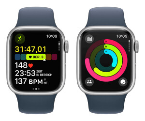 Apple Watch Preisvergleich bei Sturmblau | 399,00 Series Aluminium 9 ab GPS € 41mm Sportarmband M/L Silber