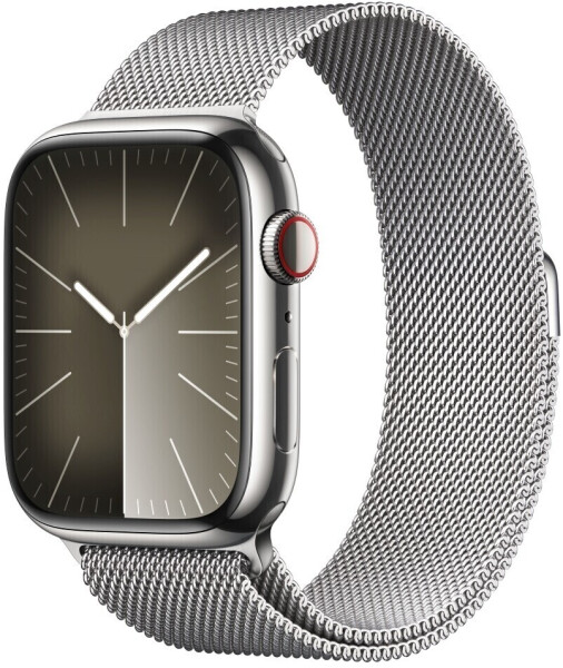 Apple Watch Series 9 4G 45mm Edelstahl Silber Milanese Silber