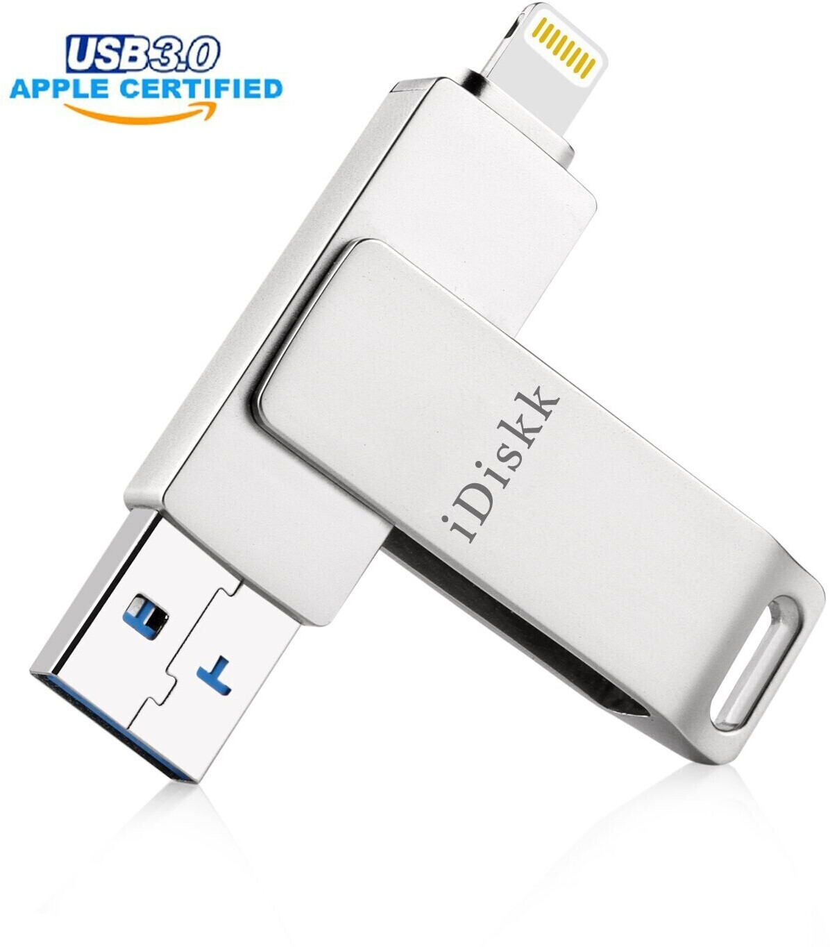Clé USB iPhone iDisk 3 en 1 128G Type-C + Lightning 8