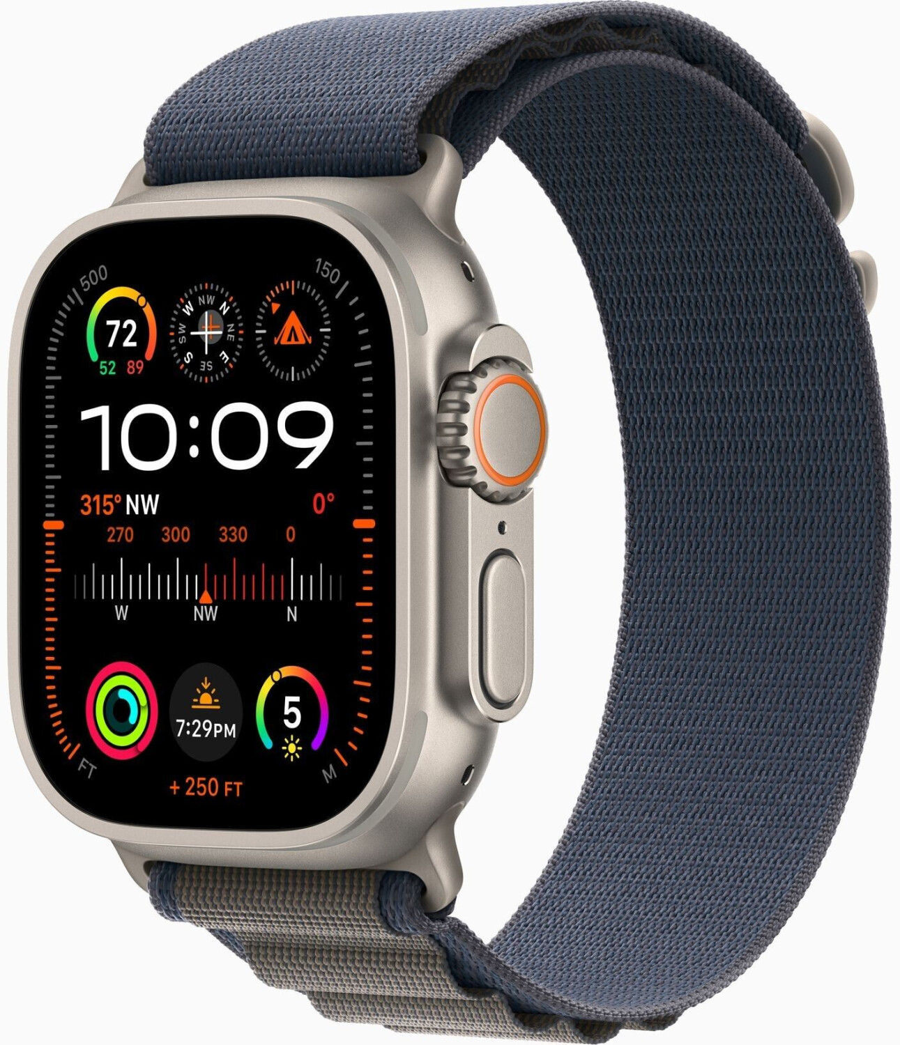 Apple Watch Ultra 2 Titane boucle alpine bleu L