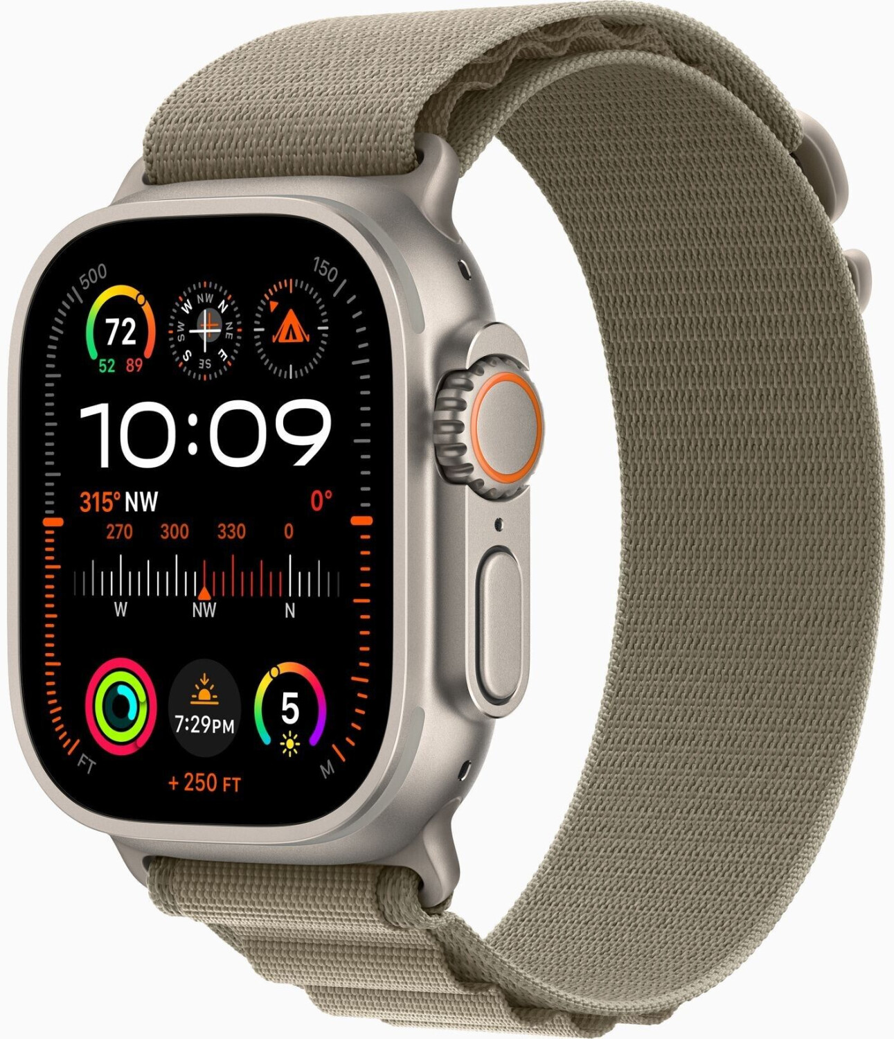 Apple Watch Ultra 2 Titane boucle alpine olive M