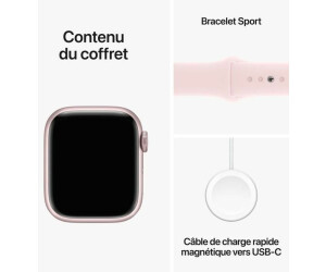 Apple Watch Series (Februar Preisvergleich | S/M 399,00 Preise) 9 ab 2024 Hellrosa € Sportarmband Aluminium bei Rosé GPS 41mm