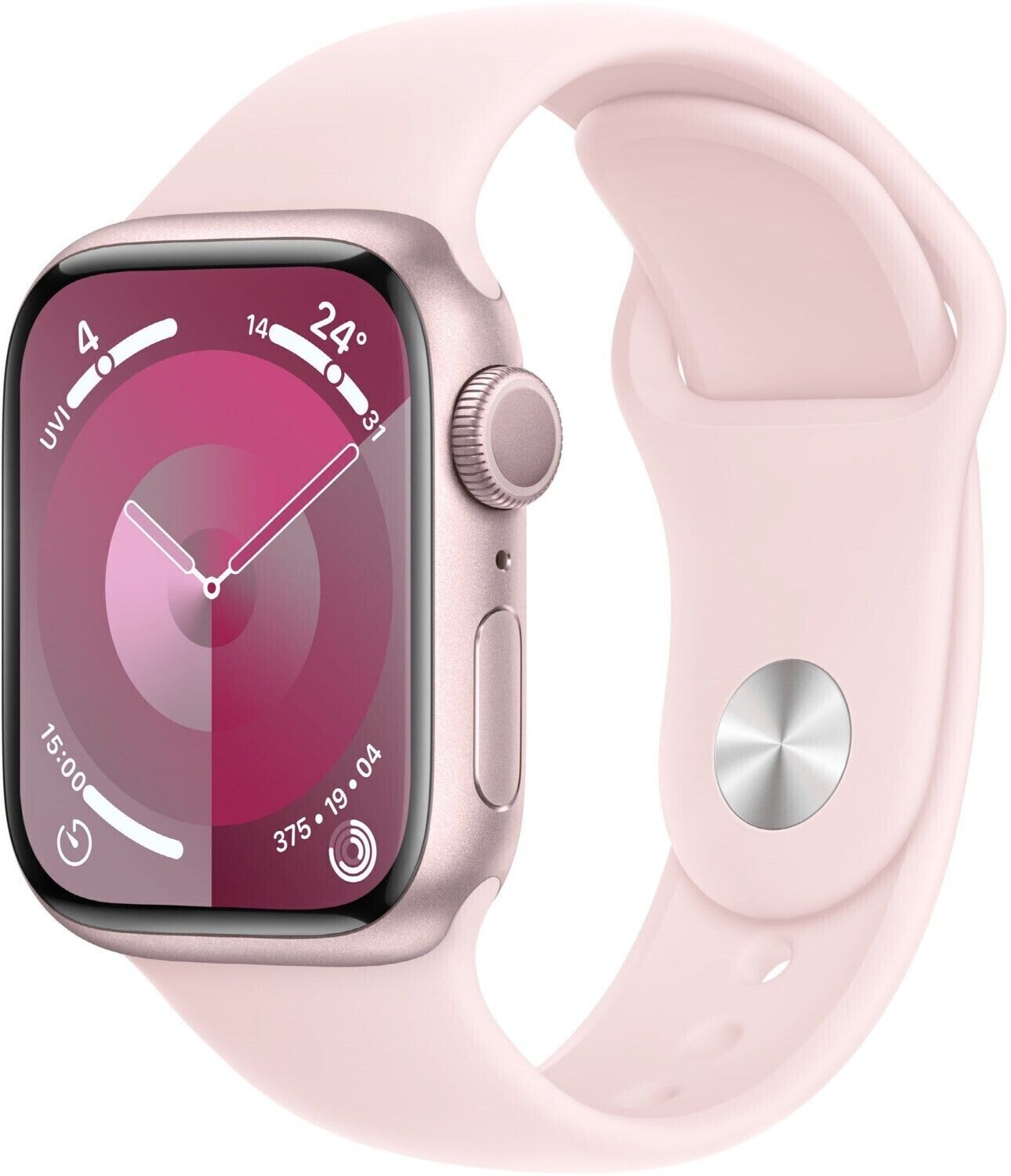 Buy Apple Watch Series 9 GPS 41mm Pink Aluminium Sport Band Light Pink S M from 584.67 Today Best Deals on idealo