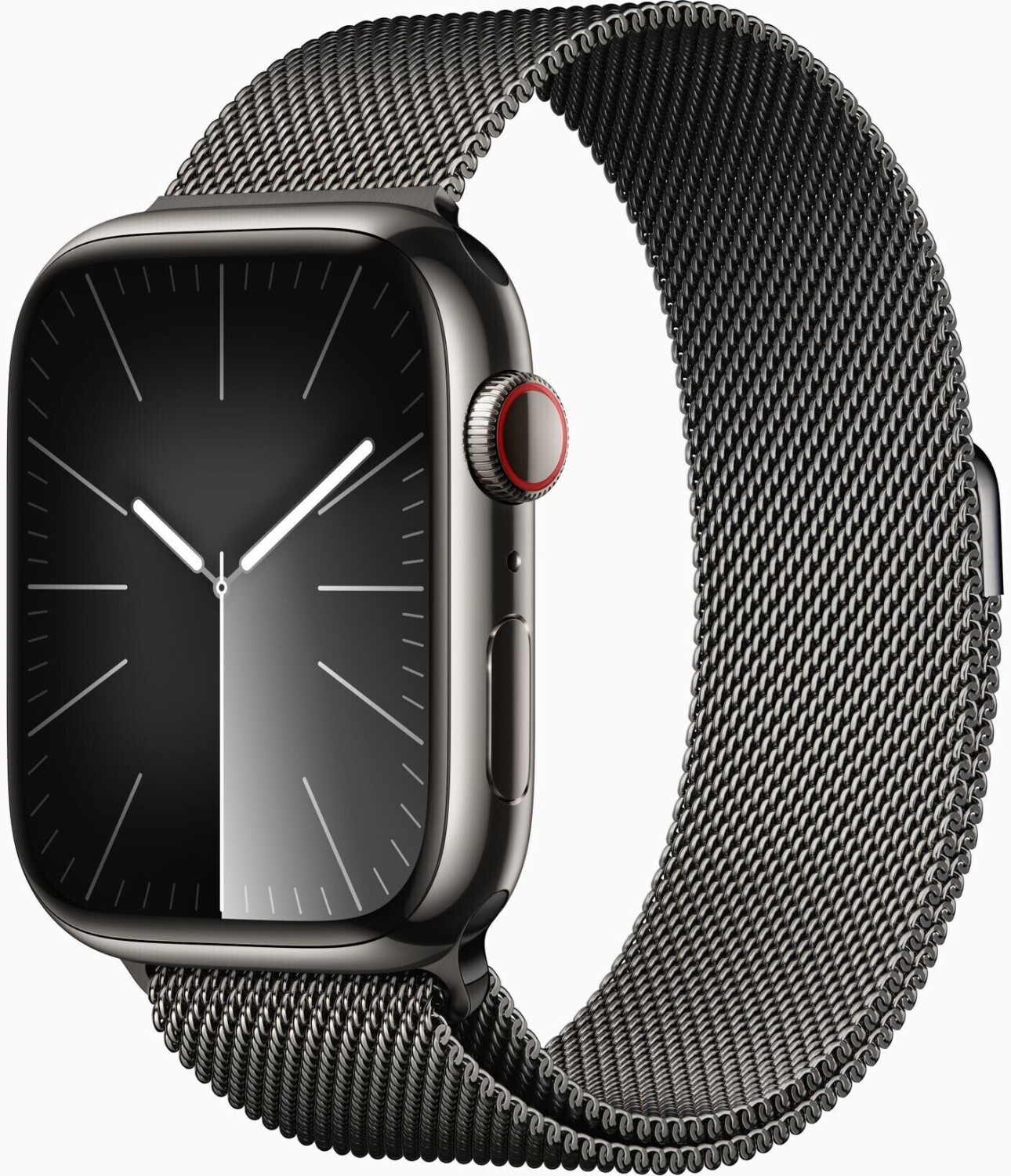 Apple Watch Series 9 4G 45mm Edelstahl Graphit Milanese Graphit ab 899 00 Dezember 2024 Preise Preisvergleich bei idealo