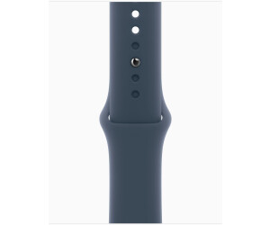 Apple Watch Series 9 GPS + Cellular, 41mm Silver Stainless Steel Case with  Storm Blue Sport Band - S/M