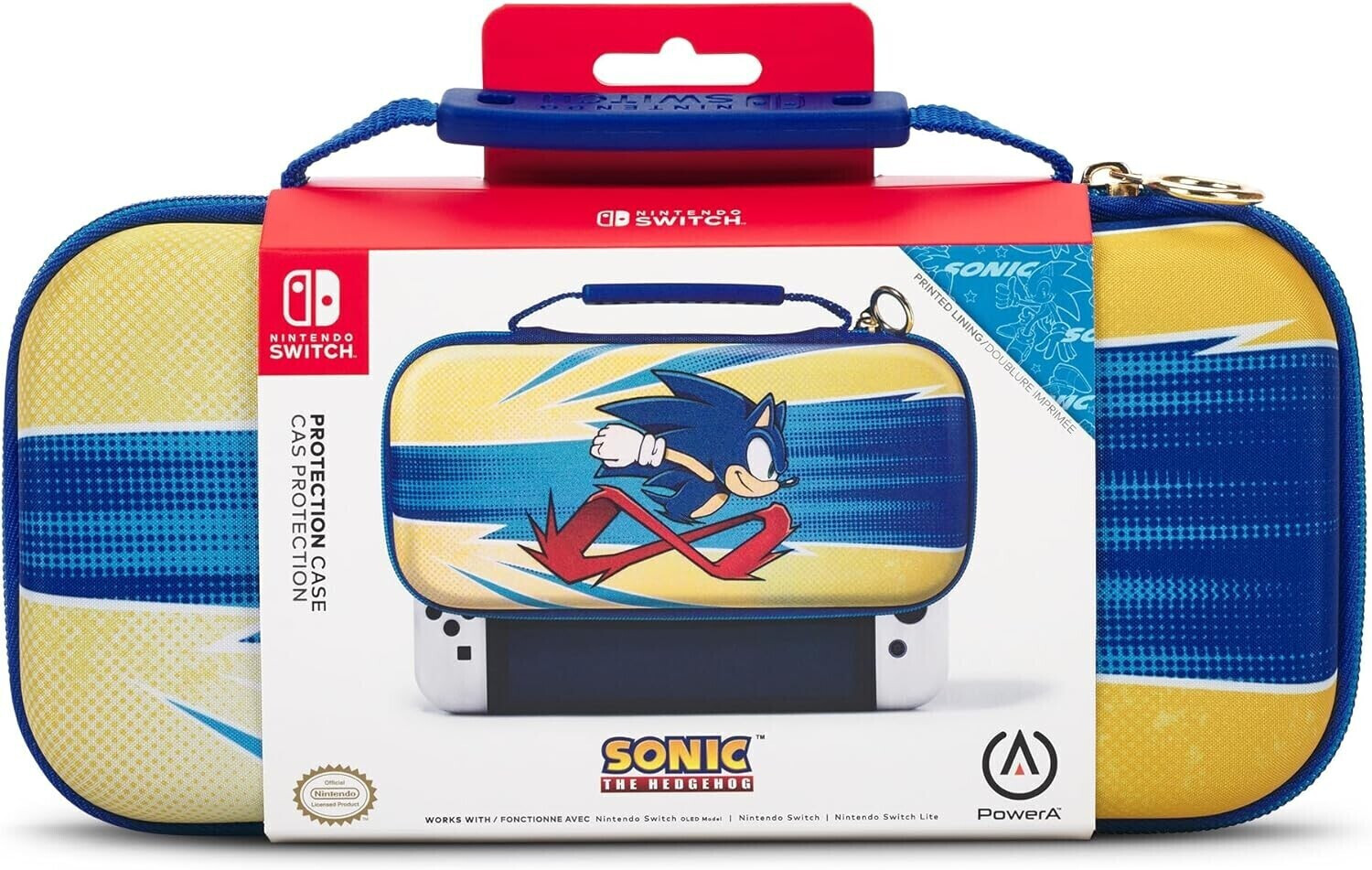 Consola Switch Oled Azul/Roja + Sonic M. + Funda+Protector