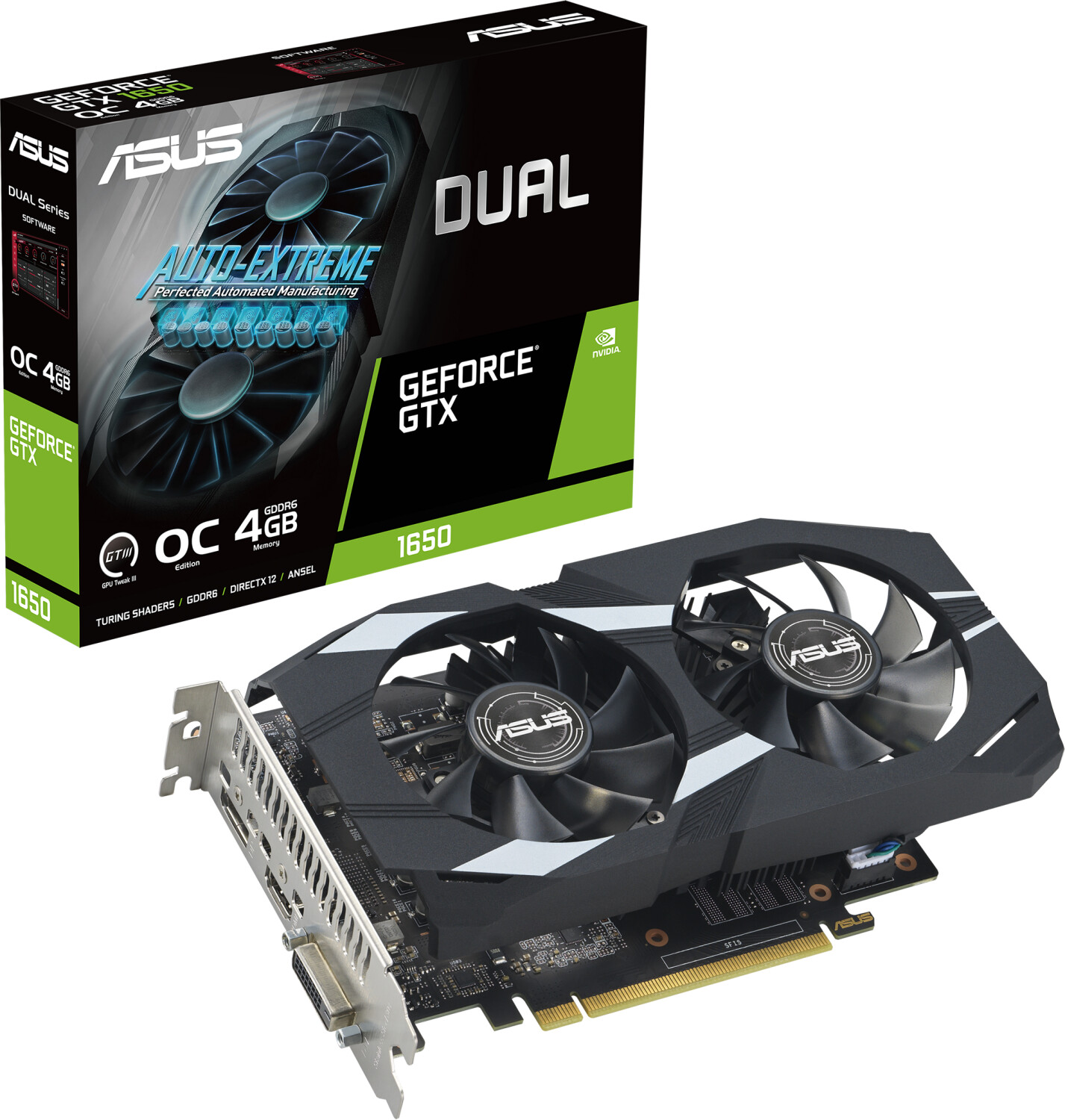 Asus GeForce GTX 1650 Dual OC GDDR6 EVO 4G au meilleur prix sur idealo