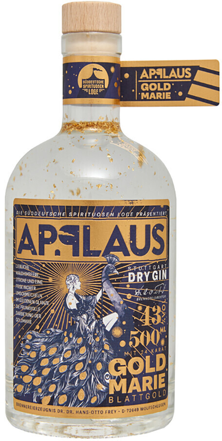 Applaus Dry Gin Goldmarie 0,5l 43% ab 33,21 € | Preisvergleich bei