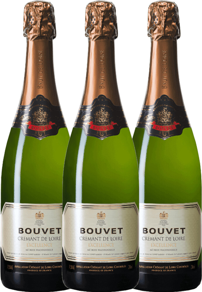 Bouvet-Ladubay Crémant de Loire Brut Blanc Excellence AOC 3x0,75l ab 34,98  € | Preisvergleich bei