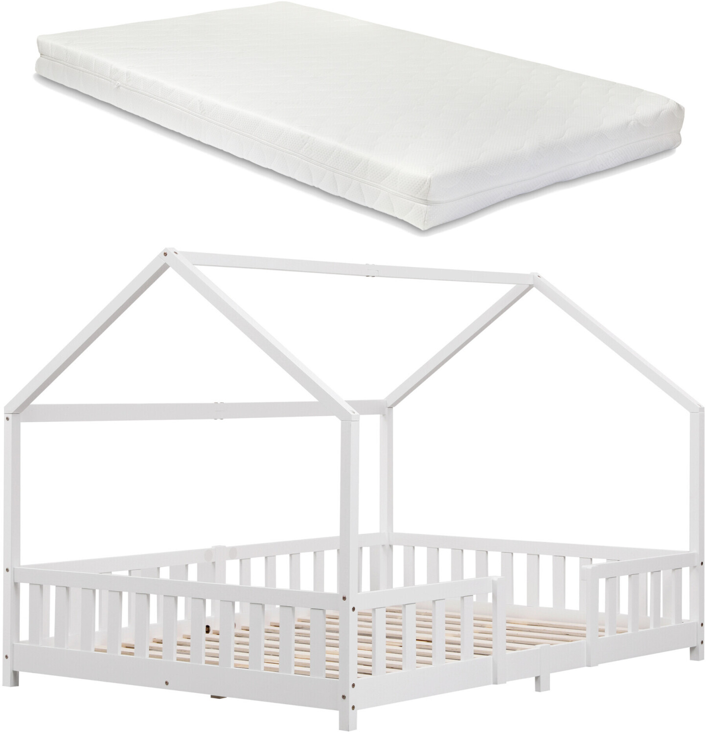 en.casa Sisimiut 140x200cm with Mattress White