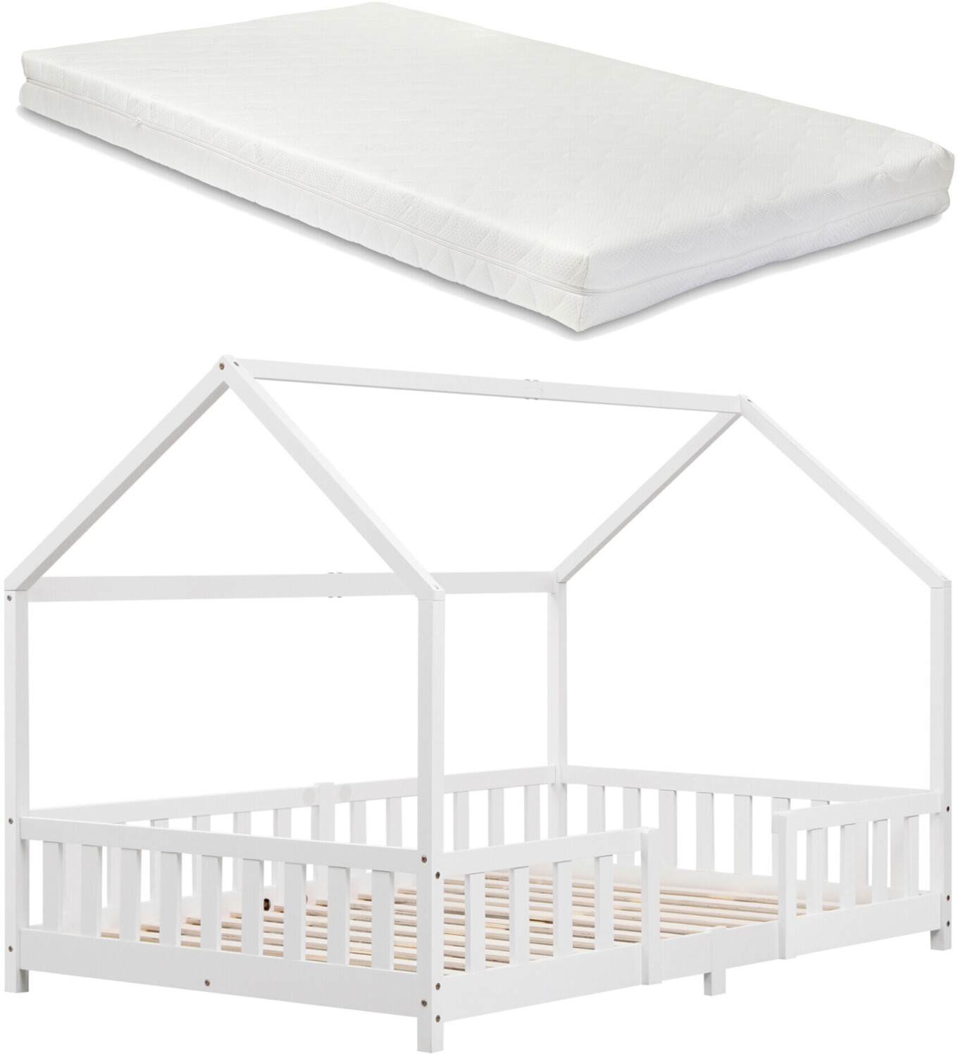 en.casa Sisimiut 120x200cm with Mattress White