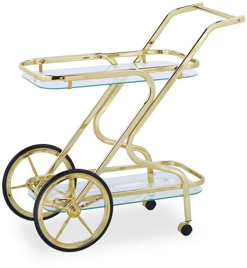 Relaxdays Beverage trolley 80x43x85 cm brass