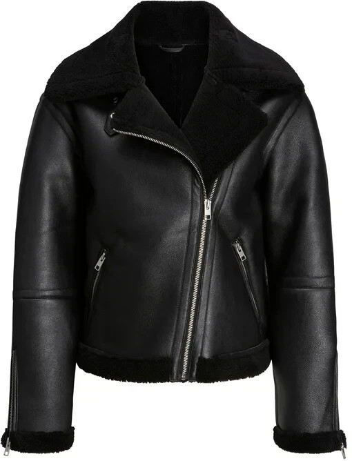 JJXX JXLEE AVIATOR FAUX SHEARLING JKT OTW SN (12238431-4263544) black