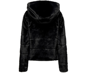 Only chris fur hooded jacket black hotsell